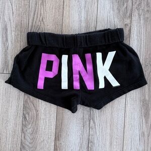 PINK Victoria's Secret Black and Purple Shorts